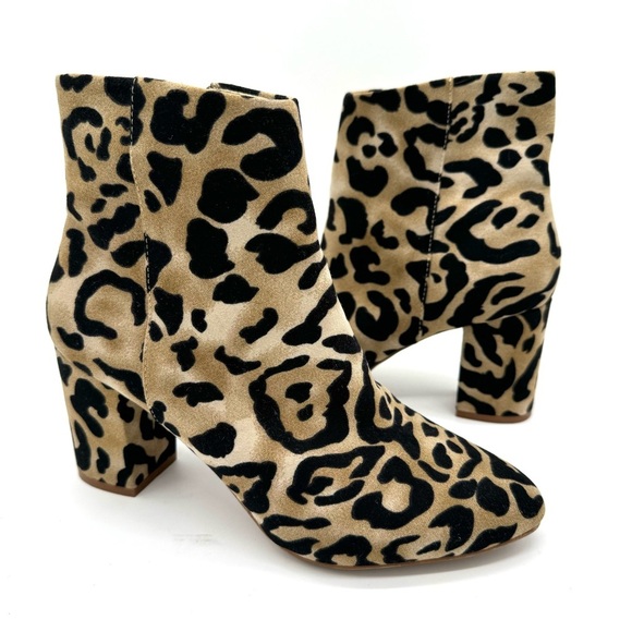 Band of Gypsies Andrea Leopard Print booties - Picture 1 of 11